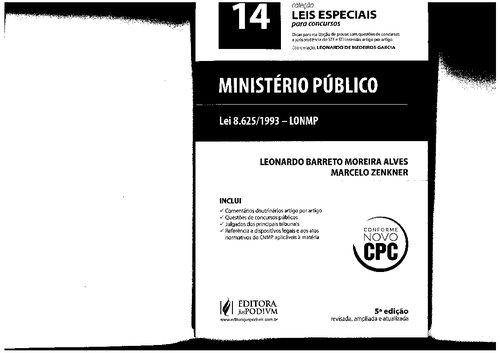 Ministério Público (LONMP) - Volume 14. Coleção Leis Especiais Para Concursos