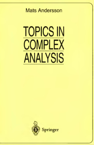 Topics in complex analysis