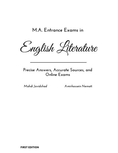 5 Years of M.A. Entrance Exams in English Literature — Questions & Answers