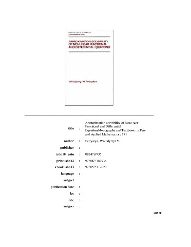 Approximation-solvability of nonlinear functional and differential equations