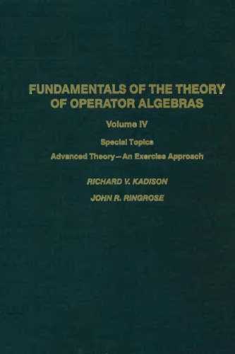 Fundamentals of the theory of operator algebras. Special topics