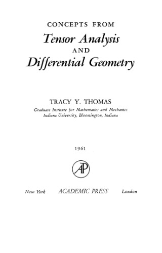 Concepts from Tensor Analysis and Differential Geometry