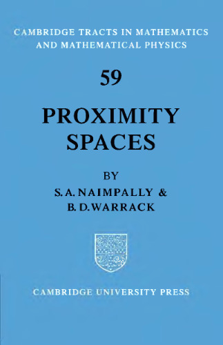 Proximity spaces