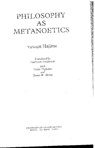 Philosophy as Metanoetics