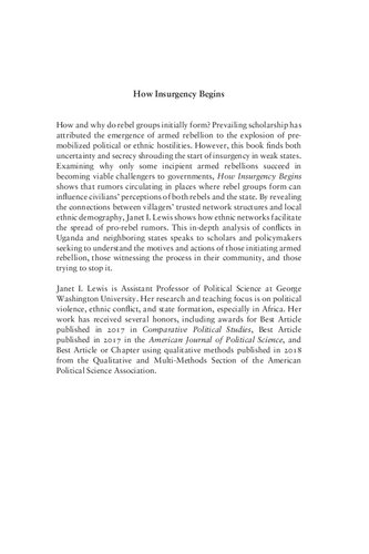 How Insurgency Begins: Rebel Group Formation in Uganda and Beyond