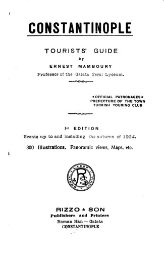 Constantinople: tourists' guide
