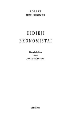 Didieji ekonomistai