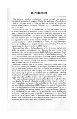 In Defence of the Eritrean Revolution against Ethiopian Social Chauvinists