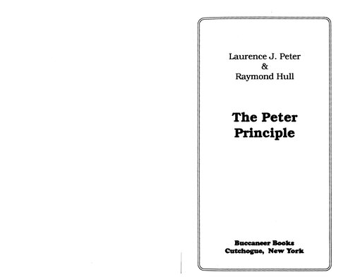 The Peter principle.