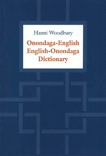 Onondaga-English / English-Onondaga Dictionary