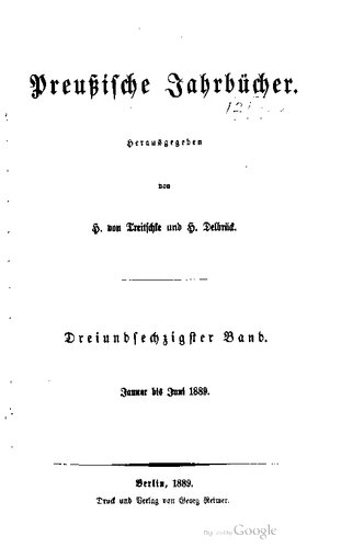 Preußische Jahrbücher