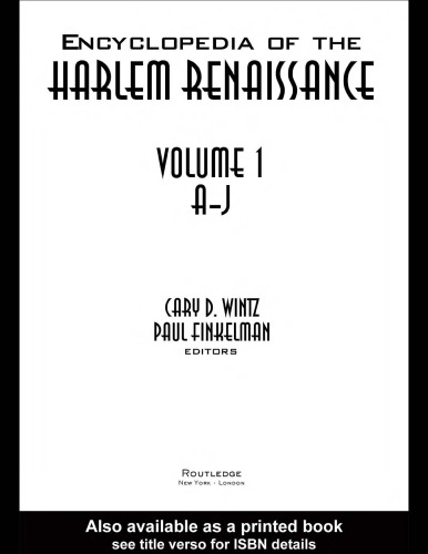 Encyclopedia of the Harlem Renaissance