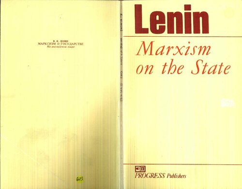Marxism on the State: Preparatory Material for the Book 