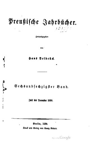 Preußische Jahrbücher