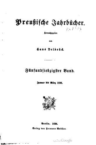 Preußische Jahrbücher