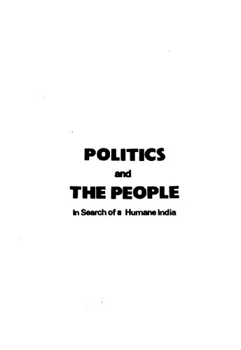Politics and the People: In Search of a Humane India