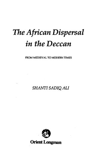 The African dispersal in the Deccan : from medieval to modern times
