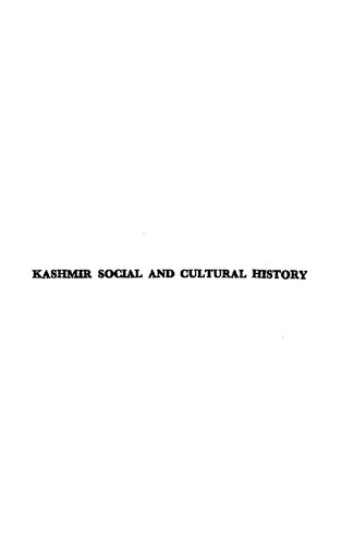 Kashmir, social and cultural history