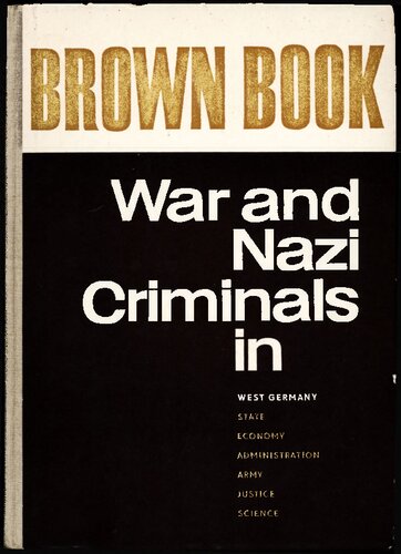 Brown Book: War and Nazi Criminals in West Germany