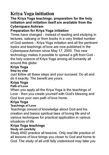 methods of kriya techniques