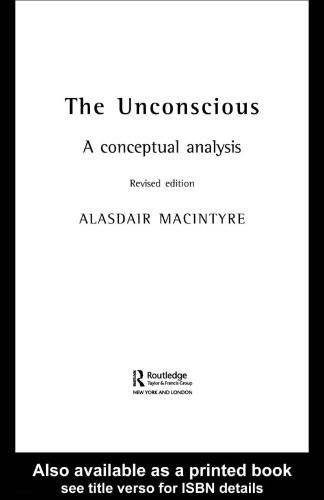 The Unconscious: A Conceptual Analysis