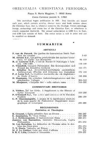 Orientalia Christiana Periodica