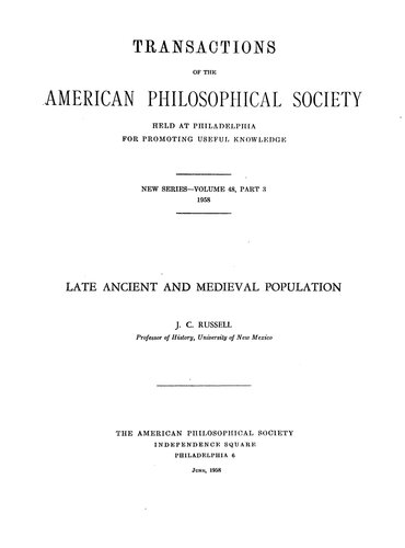 Late ancient and medieval population