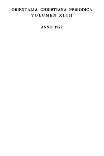 Orientalia Christiana Periodica