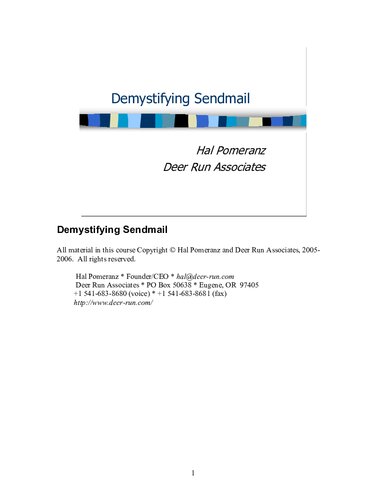 Demystifying Sendmail