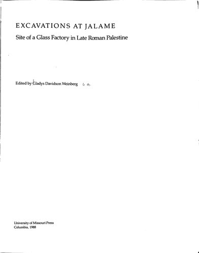 Excavations at Jalame site of a glass factory in late Roman Palestine