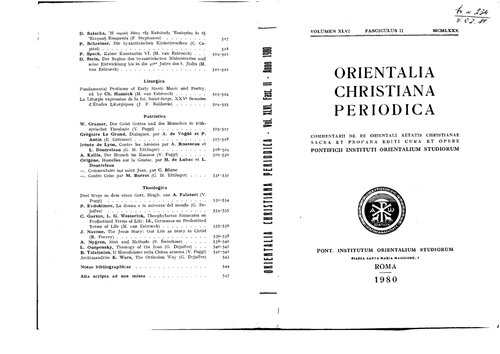 Orientalia Christiana Periodica