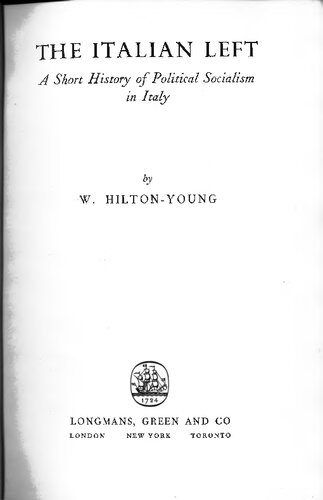 The Italian Left: A Short History of Political Socialism in Italy