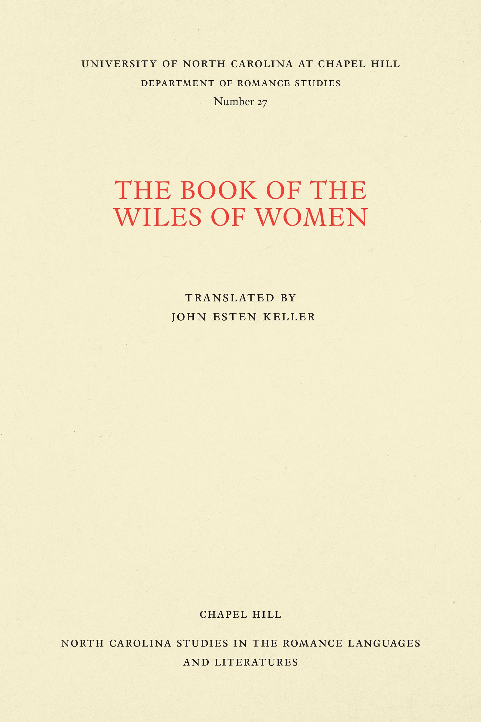 The Book of the Wiles of Women