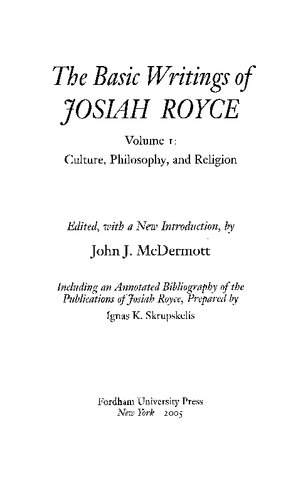 Basic Writings - Volume 1 - Culture, Philosophy, and Religion