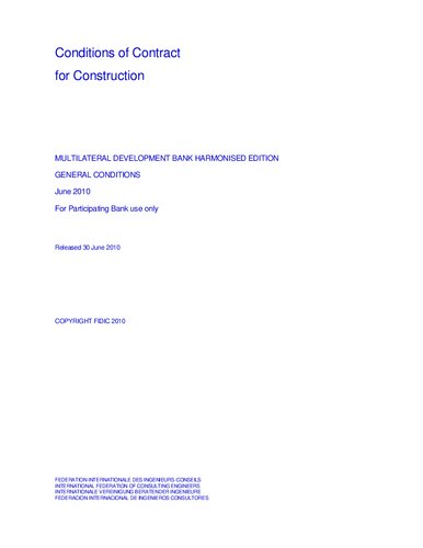 Conditions of Contract for Construction