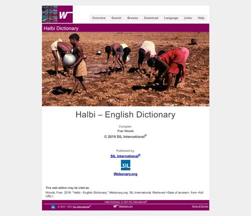 Halbi – English Dictionary