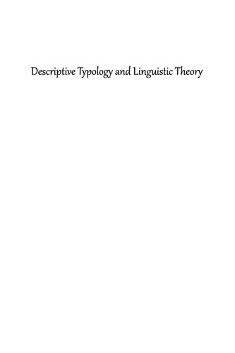 Descriptive Typology and Linguistic Theory a study in the morphosyntax of relative clauses