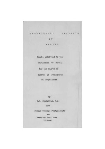 Descriptive analysis of Mewati