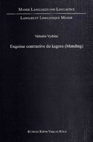 Esquisse contrastive du kagoro (Manding)