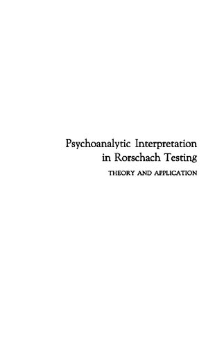 Psychoanalytic interpretation in Rorschach testing; theory and application.