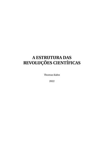 A Estrutura das Revoluções Científicas