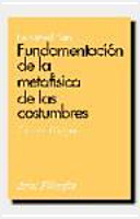 Fundamentación de la metafísica de las costumbres