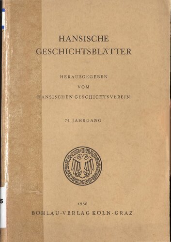 Hansische Geschichtsblätter