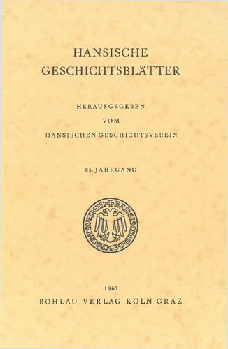 Hansische Geschichtsblätter