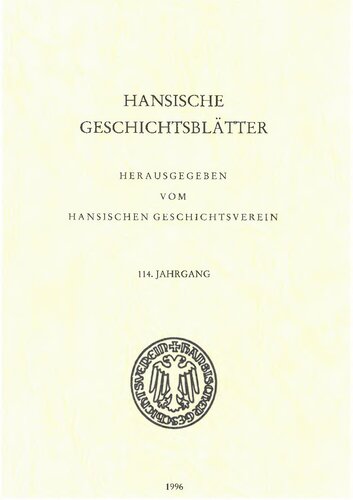 Hansische Geschichtsblätter