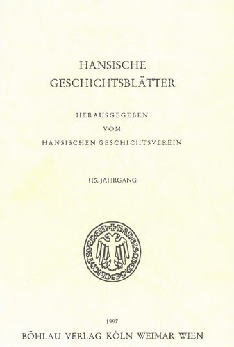 Hansische Geschichtsblätter