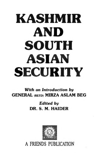 Kashmir and South Asian security