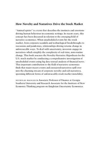 How novelty and narratives drive the stock market : black swans, animal spirits, and scapegoats