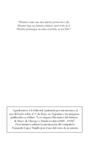 Historia del primero de mayo. Antología