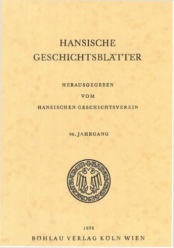 Hansische Geschichtsblätter